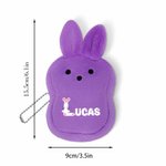 Monedero de peluche personalizado con nombre y correa para la muñeca para llenar la cesta de Pascua Feliz regalo de Pascua para niños
