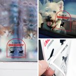 Henkilökohtainen Hätätilanteessa Pet Inside Rescue Vedenpitävä Vinyyli tarra 1-6 Pet siluetteja ja nimet Housewarming lahja lemmikkieläinten omistajille