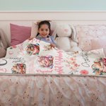 Personalisierte bunte schlafende Hase im Korb Name Wolke weiche Decke mit Namen Ostern Party Home Decor Geschenk für Kinder werfen