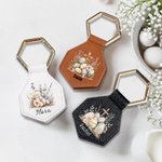 Personalized Floral Cross Easter Eggs Portable Magnetic Leather Hat Clip with Name Travel Accessories Easter Gift for Women Girls