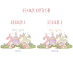 Personalized 2025 Easter Bunny Eggs Food Grade Metal Candy Chocolate Tin Box with Name Easter Birthday Gift for Kids Family