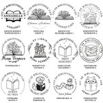 Gepersonaliseerde Ex Libris UIT DE BIBLIOTHEEK VAN Naam Embosser Stempel met Zwarte Opbergzak Boekclub Cadeau voor Boekenliefhebbers Bibliothecaris