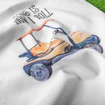 Personalised Waffle Quick Dry Name Golf Towel with Carabiner Golf Accessory Birthday Father's Day Valentine's Day Gift for Golf Players