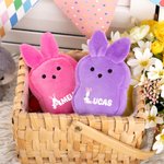 Monedero de peluche personalizado con nombre y correa para la muñeca para llenar la cesta de Pascua Feliz regalo de Pascua para niños