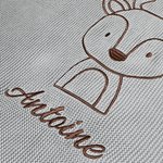 Personalized Embroidered Lion Tiger Animal Pattern Knit Baby Blanket with Name Birthday Baby Shower Gift for Baby Kids