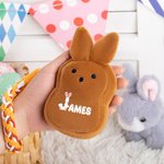 Monedero de peluche personalizado con nombre y correa para la muñeca para llenar la cesta de Pascua Feliz regalo de Pascua para niños