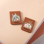 Personalized Floral Cross Easter Eggs Design Magnetic Bookmark Clip with Name Easter Birthday Gift for Book Lover Bookworm