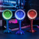Personalisierte Initial Logo Cyberpunk Kopfhörer Stand mit einstellbaren LED-Leuchten Home Decor Geburtstag Geschenk für Gamer Tech-Enthusiasten