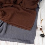 Personalized Embroidered Lion Tiger Animal Pattern Knit Baby Blanket with Name Birthday Baby Shower Gift for Baby Kids