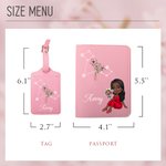 Personalisierte Cartoon Graduate Horoskop Geburt Blume Name Passport Holder und Gepäckanhänger Set Reisezubehör Graduierung Geschenk für Frauen