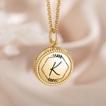 Collier avec Initiale et Photo Personnalisées Bijoux de Souvenir Cadeau d'Anniversaire Fête pour Femme