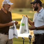 Personalised Waffle Quick Dry Name Golf Towel with Carabiner Golf Accessory Birthday Father's Day Valentine's Day Gift for Golf Players