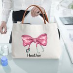 Personalisierte Stethoskop Schleife Canvas Tasche mit Namen Ledergriff Anerkennung Abschluss Geschenk für Krankenschwester Arzt medizinisches Personal