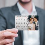 Personalized The Day We Became Us Photo Wallet Card with Names and Date Valentine's Day Anniversary Gift for Couple Spouse