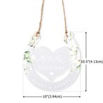 Personalisierte Lucky Horseshoe Floral Sign Frosted Acryl Ornament mit Nachnamen und Paar Namen Tür Dekor Jahrestag Hochzeit Geschenk für Newlyweds