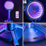 Personalisierte Initial Logo Cyberpunk Kopfhörer Stand mit einstellbaren LED-Leuchten Home Decor Geburtstag Geschenk für Gamer Tech-Enthusiasten