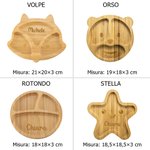 Set di posate personalizzate in bambù e silicone alimentare materiali sicuri con ventosa regalo per compleanno battesimo Natale per neonati