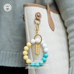 Personalisierte griechische Buchstaben Multicolor Perlen Hands-Free Keychain Wristlet mit Karte Sorority Meeting Geschenk für Schwestern | Callie × Affinity Licensing