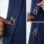 Personalized Guitar Shape Initials Lapel Pin Brooch Suit Accessory Wedding Anniversary Gift for Groom Best Man Music Lover