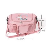 Borsa da viaggio personalizzata con più scomparti impermeabile con iniziali e tracolla regalo di compleanno per appassionati di danza