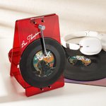 Personalised Vinyl Record Player Photo Design Acrylic Foldable Record Stand Holder with Name Birthday Home Decor for Music Lover