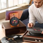 Personalised Vinyl Record Player Photo Design Acrylic Foldable Record Stand Holder with Name Birthday Home Decor for Music Lover