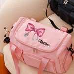 Personalised Medical Bow Stethoscope Name Bag with Detachable Strap and Multiple Pockets Compartments Appreciation Gift for Nurse Doctor Medical Staff