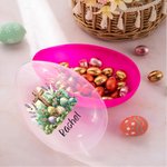 Personalisierte bunte Blumen Kreuz füllbare Jumbo-Osterei mit Namen Urlaub Korb Stuffers Ostern Party Favors Geschenk für Kinder