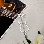 Personalized Guitar Shape Initials Lapel Pin Brooch Suit Accessory Wedding Anniversary Gift for Groom Best Man Music Lover