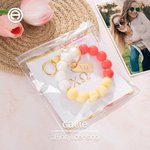 Personalisierte griechische Buchstaben Multicolor Perlen Hands-Free Keychain Wristlet mit Karte Sorority Meeting Geschenk für Schwestern | Callie × Affinity Licensing