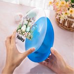 Personalisierte bunte Blumen Kreuz füllbare Jumbo-Osterei mit Namen Urlaub Korb Stuffers Ostern Party Favors Geschenk für Kinder