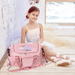 Borsa da viaggio personalizzata con più scomparti impermeabile con iniziali e tracolla regalo di compleanno per appassionati di danza