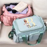 Borsa da viaggio personalizzata con più scomparti impermeabile con iniziali e tracolla regalo di compleanno per appassionati di danza