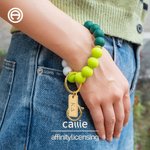 Personalisierte griechische Buchstaben Multicolor Perlen Hands-Free Keychain Wristlet mit Karte Sorority Meeting Geschenk für Schwestern | Callie × Affinity Licensing