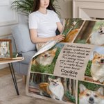 Personalisierte Multicolor Hund Katze Fotos weiche Decke mit Namen Home Decor Memorial Sympathie Haustier Verlust Geschenk für Tierliebhaber