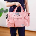 Personalised Medical Bow Stethoscope Name Bag with Detachable Strap and Multiple Pockets Compartments Appreciation Gift for Nurse Doctor Medical Staff