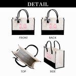 Lazo rosa personalizado Letras griegas Hermandad de mujeres Bolsa de lona grande con nombre Graduación Cumpleaños Regalo para amigas | Callie × Affinity Licensing