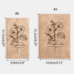 Quaderno in pelle PU personalizzato con fiori di nascita 200 pagine regalo di compleanno perfetto per famiglia e amici