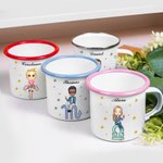 Personalisierte Mehrfarbige Sternzeichen Cartoon Charakter 355 ml Emaille Tasse mit Namen Geburtstag Camping Zubehör Geschenk für Kinder Familie