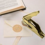 Personalised Birth Flower Monogram Embossing Stamp Hand-held Embosser with Name and Initials Birthday Book Club Gift for Bookworms