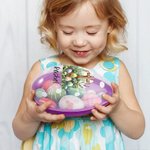 Personalisierte bunte Blumen Kreuz füllbare Jumbo-Osterei mit Namen Urlaub Korb Stuffers Ostern Party Favors Geschenk für Kinder