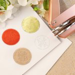 Personalised Birth Flower Monogram Embossing Stamp Hand-held Embosser with Name and Initials Birthday Book Club Gift for Bookworms