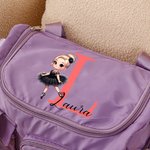 Borsa da viaggio personalizzata con più scomparti impermeabile con iniziali e tracolla regalo di compleanno per appassionati di danza