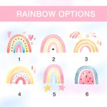 Personalized Watercolour Rainbow Leather Wide Open Makeup Bag with Name Portable Travel Accessories Birthday Gift for Women Girls