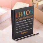 Personalisierte Chaos Koordinator Definition A5 Journal Notebook mit Bleistift und linierten Seiten Geburtstag Büro Geschenk für Freunde Familie Kollegen
