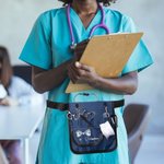 Sac de Taille à Compartiments Multiples Personnalisé avec Titre Nom et Motif de Nœud Cadeau Anniversaire pour Infirmière