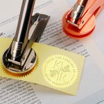 Personalized Birth Flower Initials Name Embosser Stamp Hand Held Embosser Set Birthday Gift for Book Lovers Bookworm