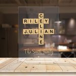 Placa acrílica personalizada con los nombres de la familia para siempre Regalo de inauguración de la casa para la familia