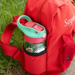 Personalisierte Cartoon Fußballspieler-Geischtfoto 475 ml Kinder Trinkflasche mit Namen und Nummer zurück zur Schule Geburtstag Geschenk für Kinder