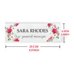 Personalized Acrylic Flower Name Sign Desk Nameplate Office Decor Congratulate Appreciation Gift for Colleague Family